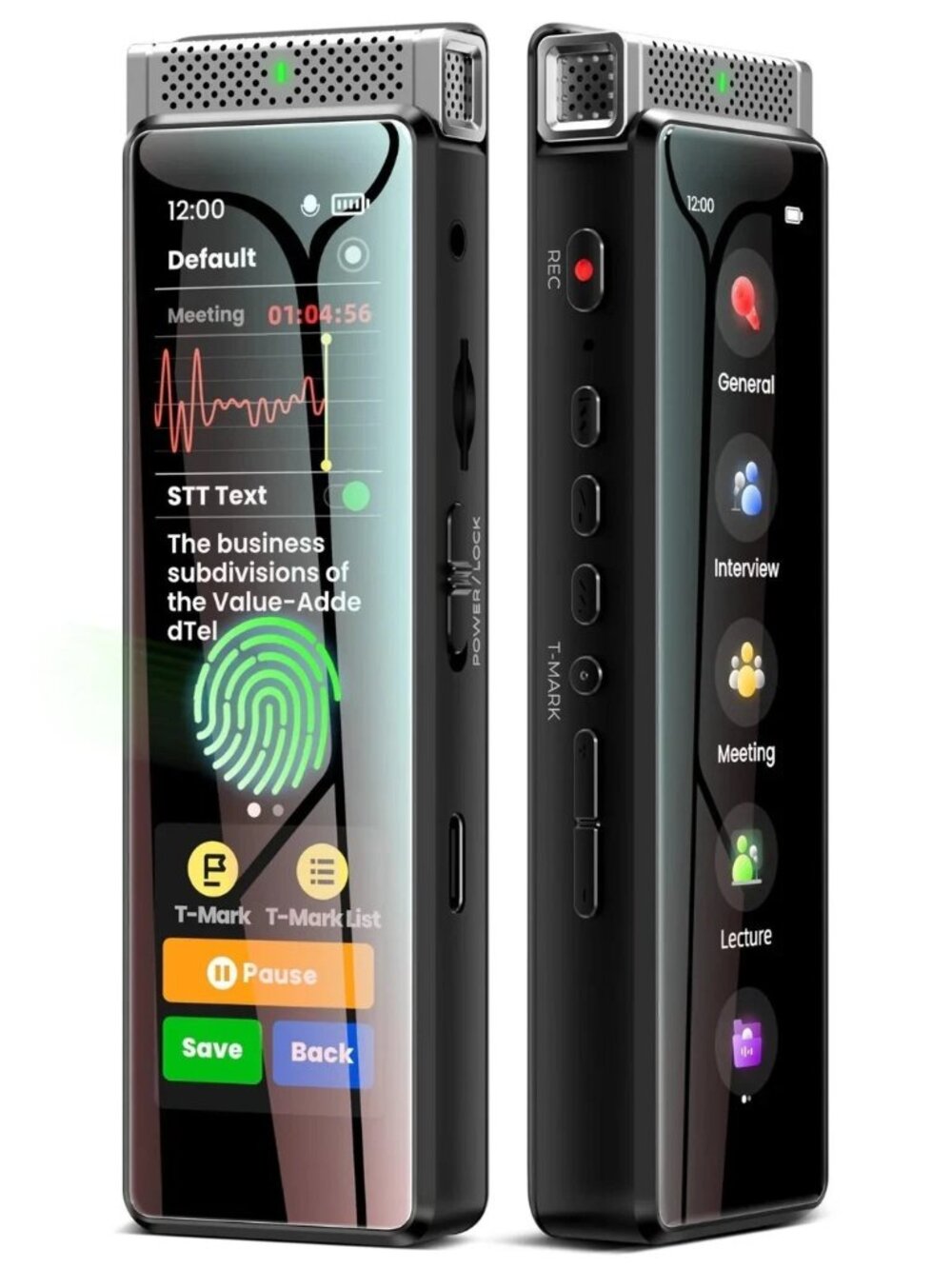 Innioasis R1 136GB Digital Voice Recorder Full Touchscreen Bluetooth Playback